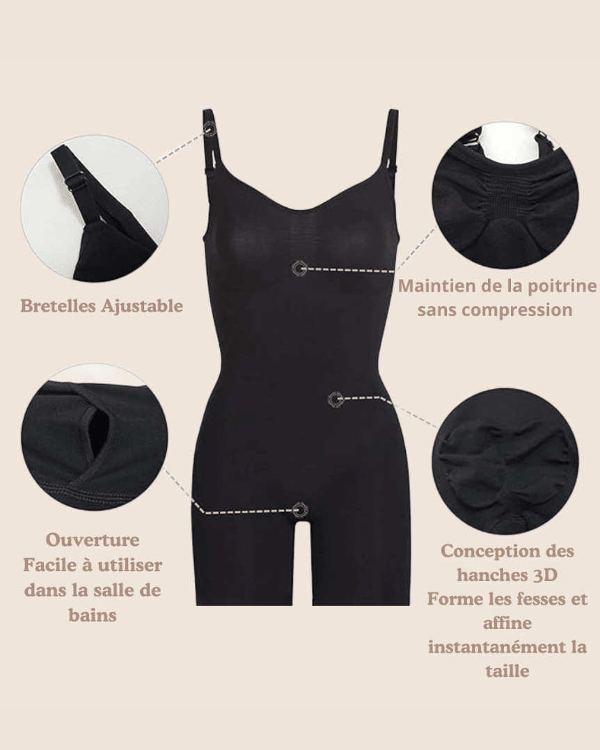 Combinaison Sculptante Mi-cuisse sans Couture