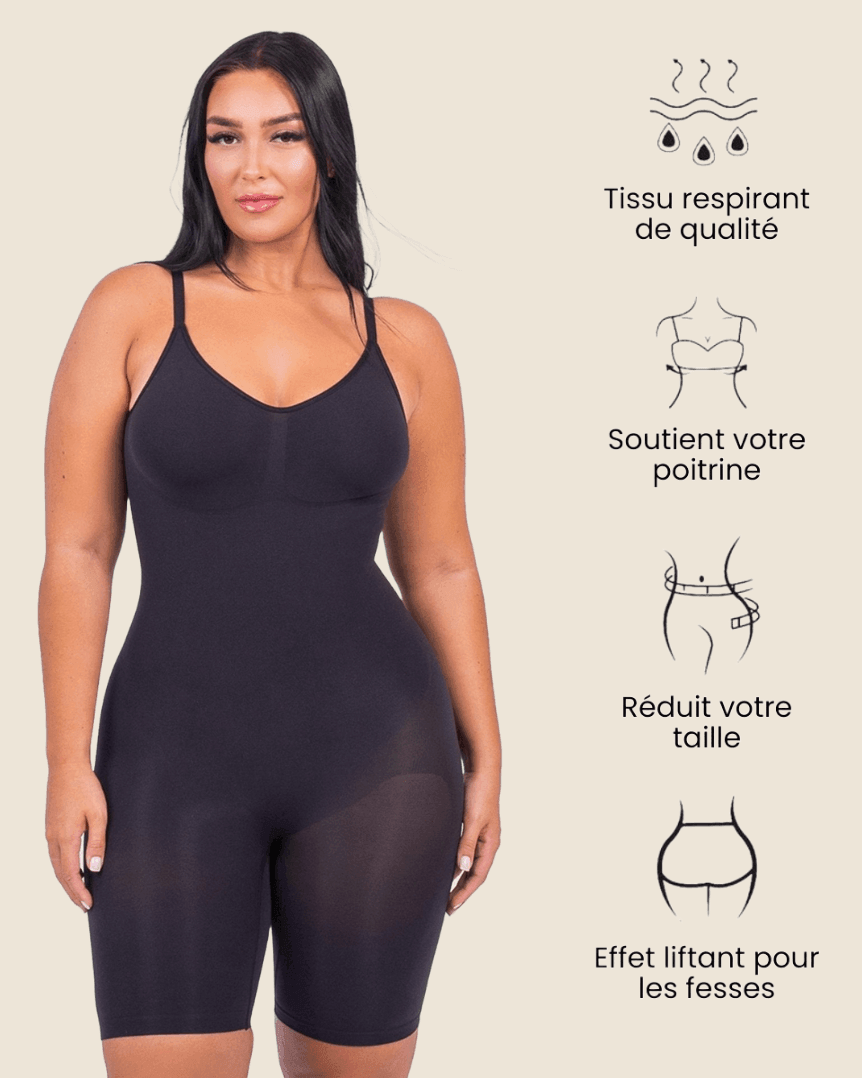Combinaison Sculptante Mi-cuisse sans Couture