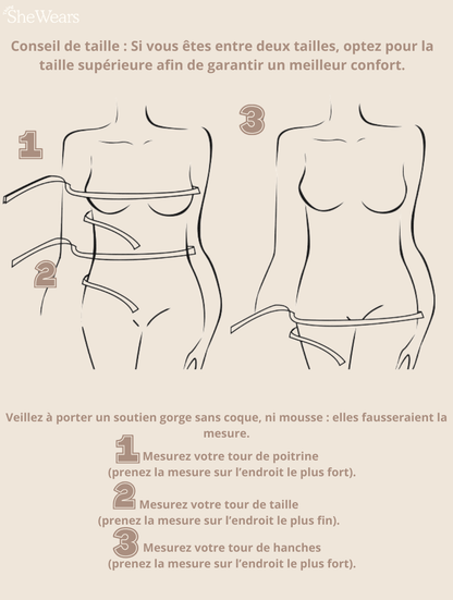 Bodysuit String Col V avec Soutien Intégré sans armature