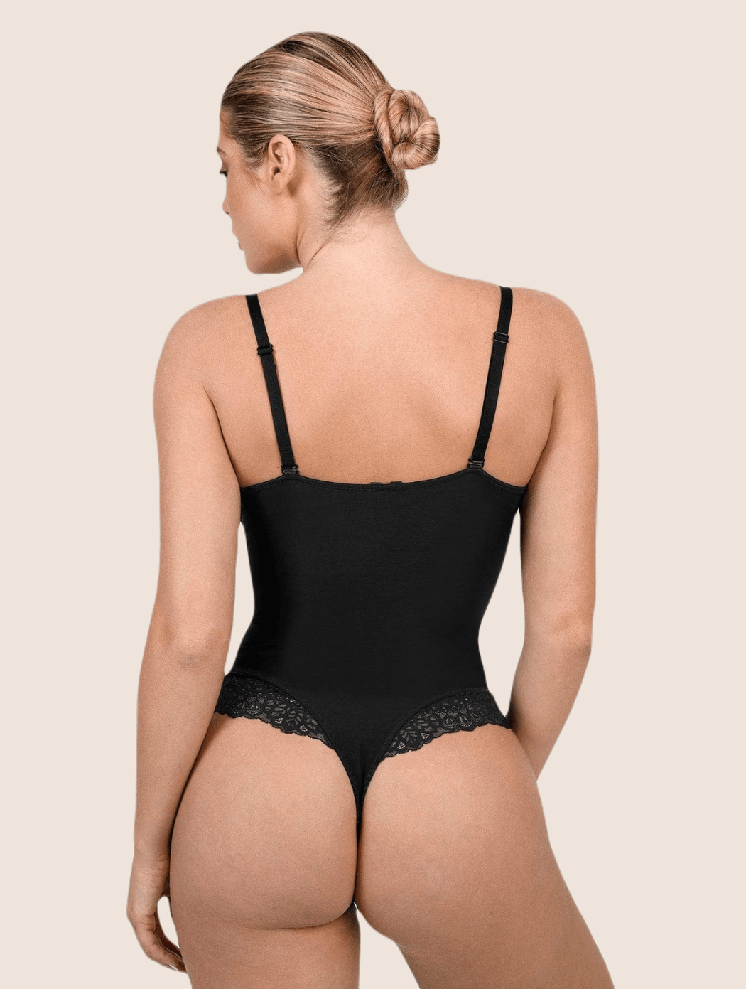 Bodysuit String Col V avec Soutien Intégré sans armature