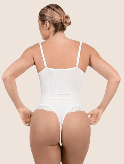 Bodysuit String Col V avec Soutien Intégré sans armature